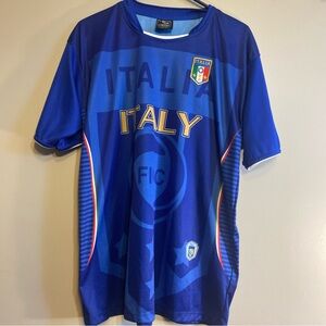Drako Italy FIGC Soccer Jersey Mens One Size Futbal MLS FIFA Light Weight Blue